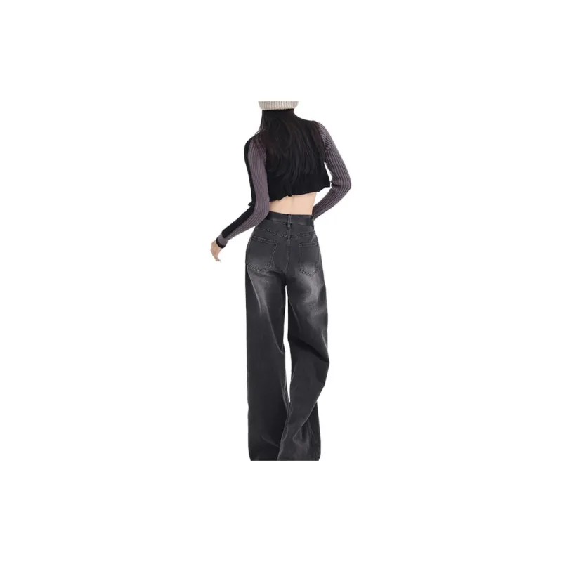 YINLEI Jeans Women's Light Gray-2