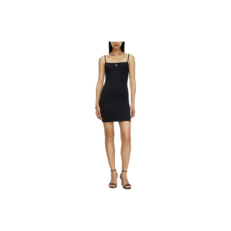 DIESEL D Hopy D Logo Patch Short Slip Dress-1