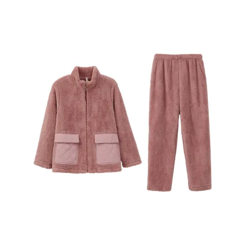 Aannsfam Pajama Set Women's Plum Pink