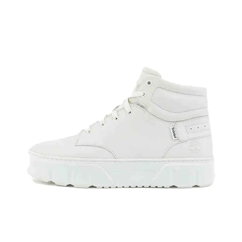Timberland Anti Slip Wear Resistant High Top Skateboard Shoes Women's White-0