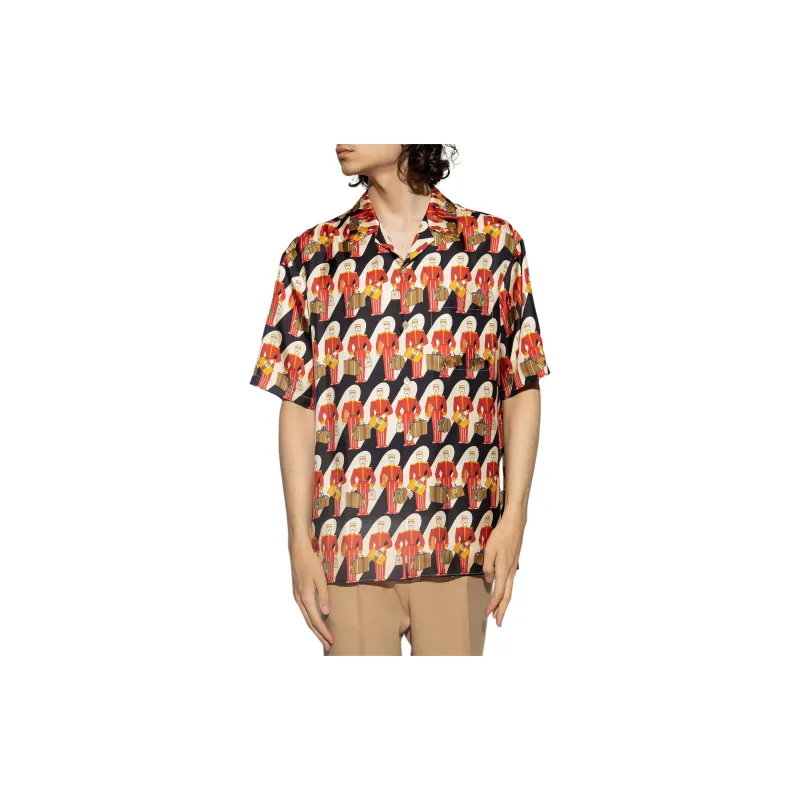 GUCCI Graphic Printed Short Sleeve Shirt-4