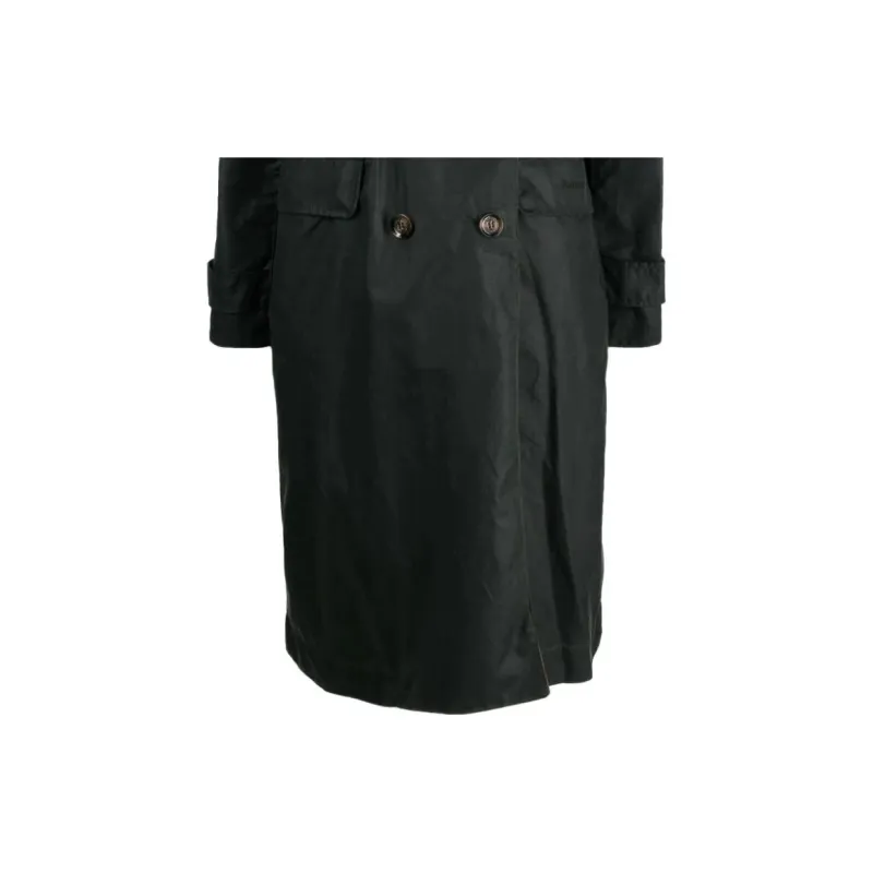 BARBOUR Double-breasted Belted Coat-4