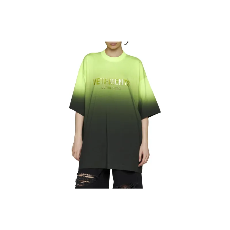 Vetements Gradient Logo Limited Edition T Shirt 'Yellow'-1
