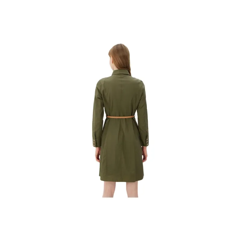 Hush Puppies Long Sleeved Dresses Women's Olive Green-1