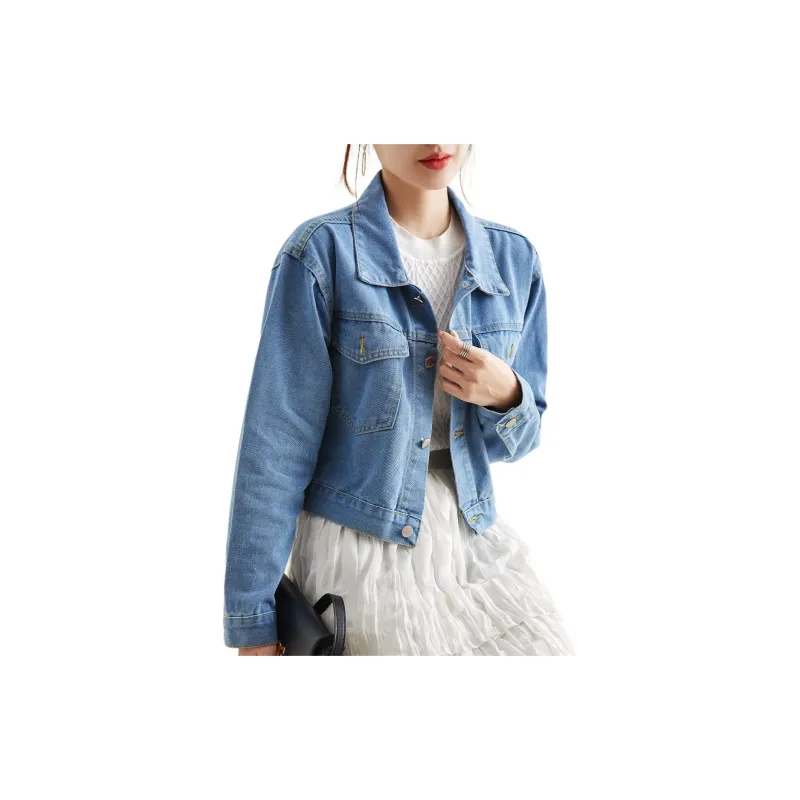JEANSWEST Denim Jacket Women's Blue-3