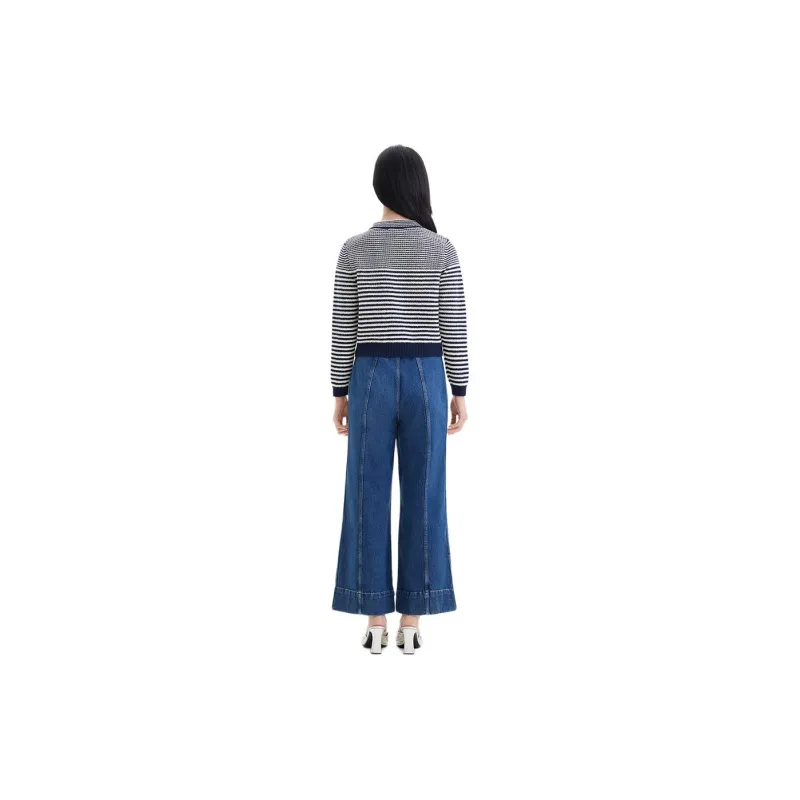 FRAME Seamed High rise Wide leg Jeans-2