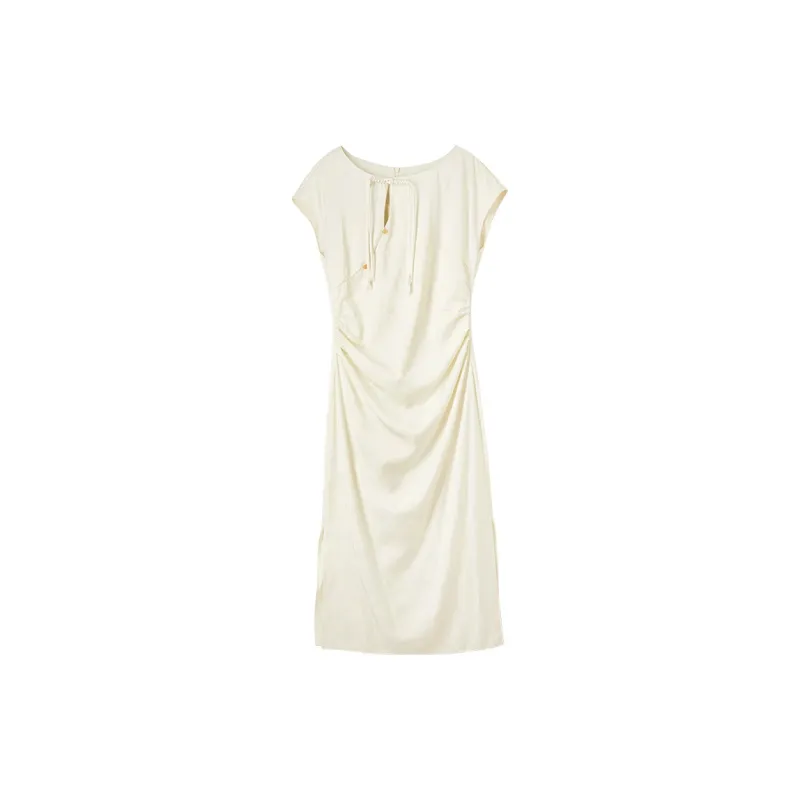 SENTUBILA Sleeveless Dresses Women's Apricot-5