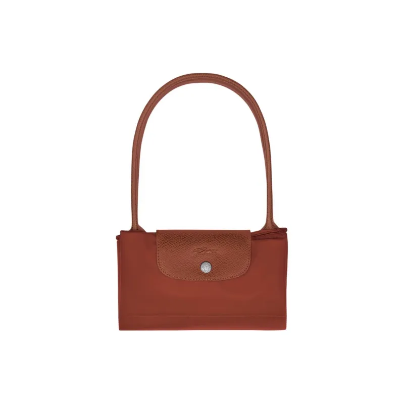 LONGCHAMP Recycled Polyamide Canvas Handbag Shoulder Bag Women's Chestnut-7