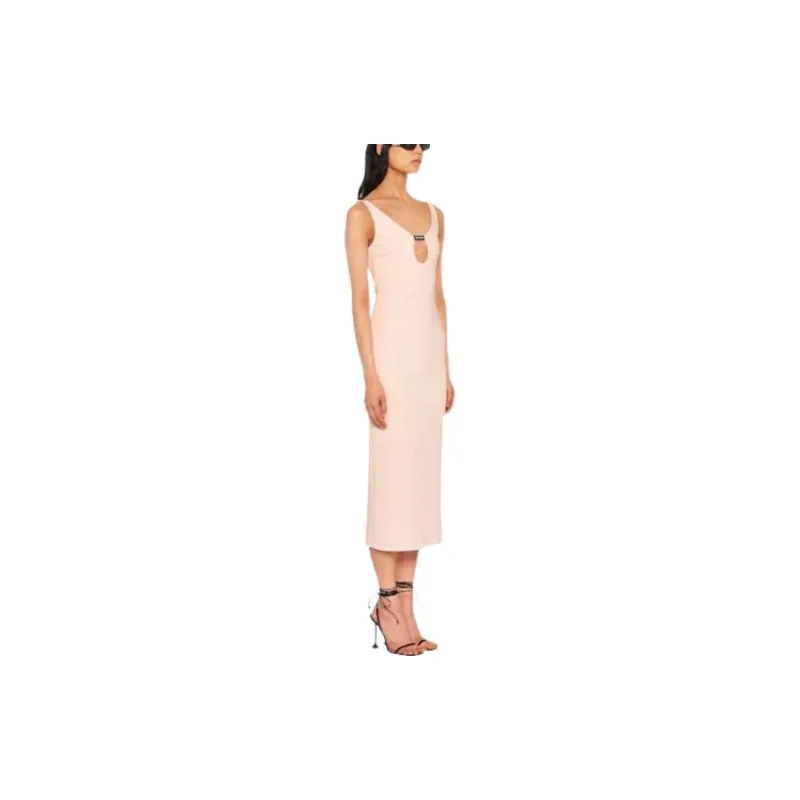 MIU MIU Stretch jersey Keyhole neck Dress-3