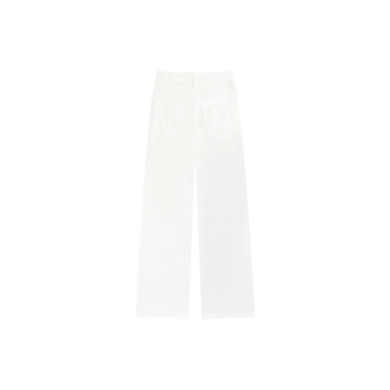 SNZX Jeans Women's White Pants-1