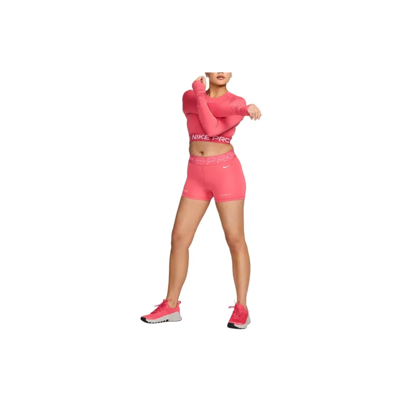 Nike Pro Women's Mid Rise 3' Graphic Biker Shorts-1