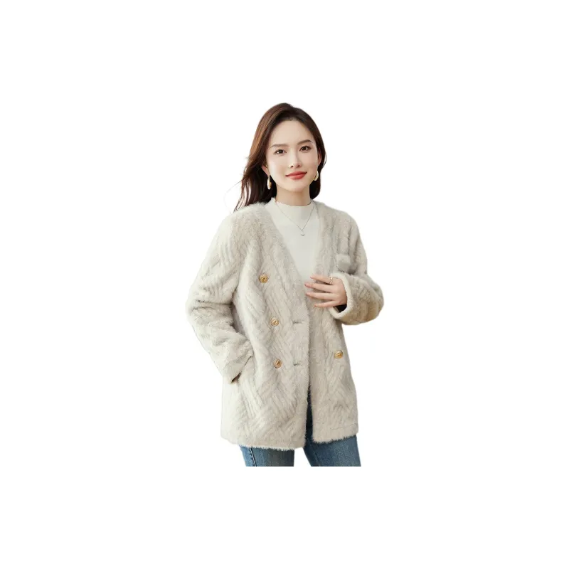CARBAMMI Coats Women's White-2