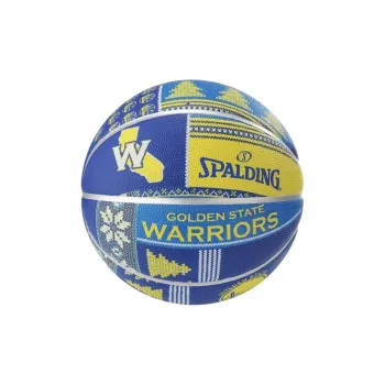 SPALDING Rubber Basketball Blue Yellow Size 7 Ball Training Unisex