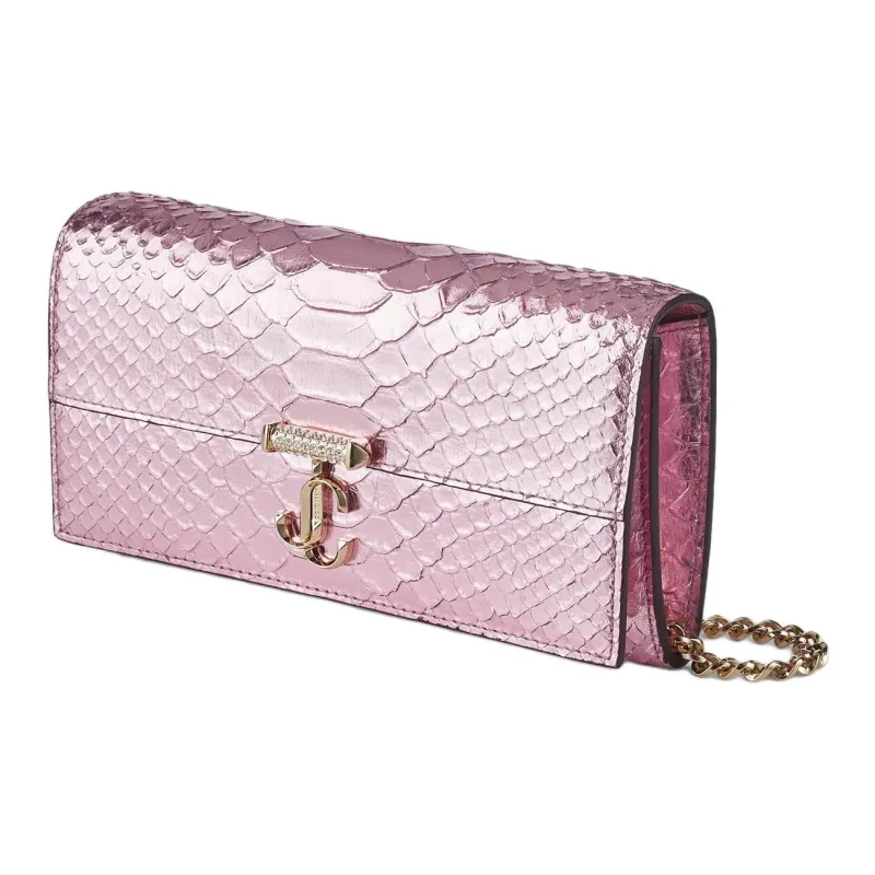 Jimmy Choo Leather Clutch Women's Cherry Blossom Pink-1