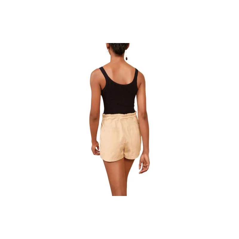 Ulla Johnson Camryn Pleated Cotton Shorts-2