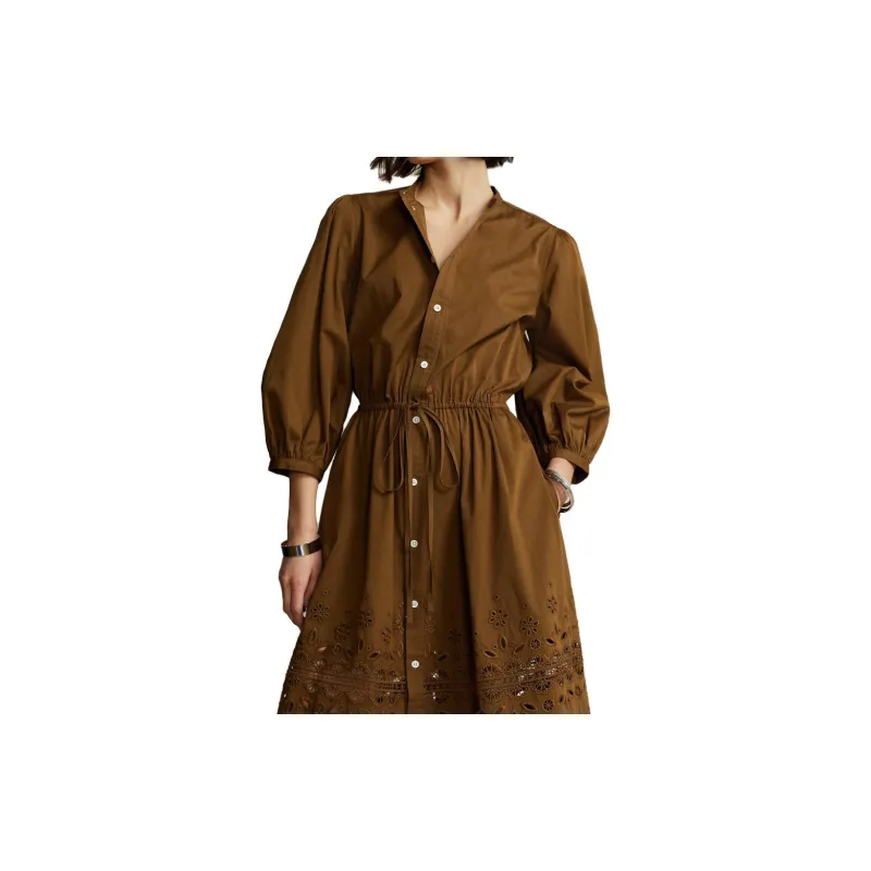 Polo Ralph Lauren Broderie Anglaise Cotton Shirt Dress-2