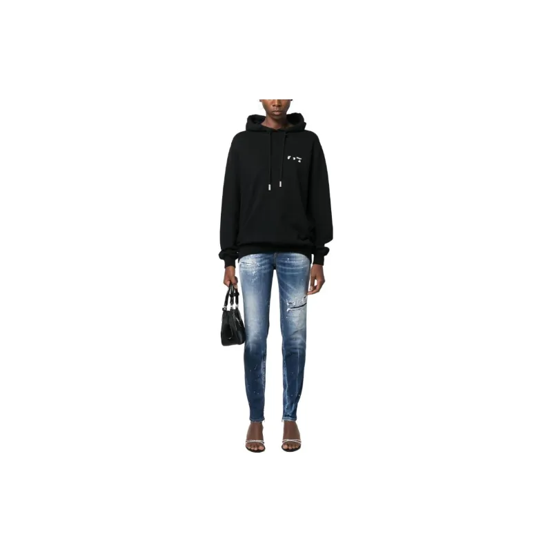 DSQUARED 2 Super Twinky High Waist Distressed Skinny Jeans-1