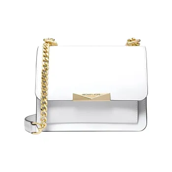MICHAEL KORS Jade Leather Shoulder Bag, Crossbody Bag Extra Small Women's Pure White