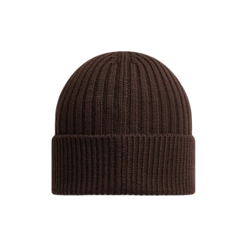 Moncler Virgin Wool Beanies Men's Brown-1