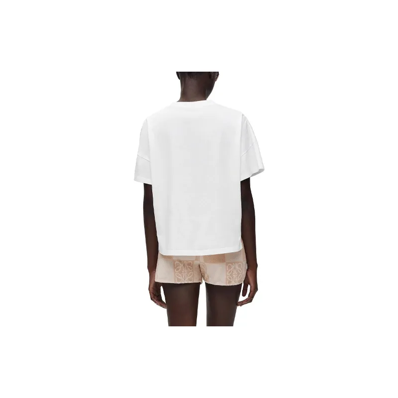LOEWE Boxy Fit T Shirt 'White'-3