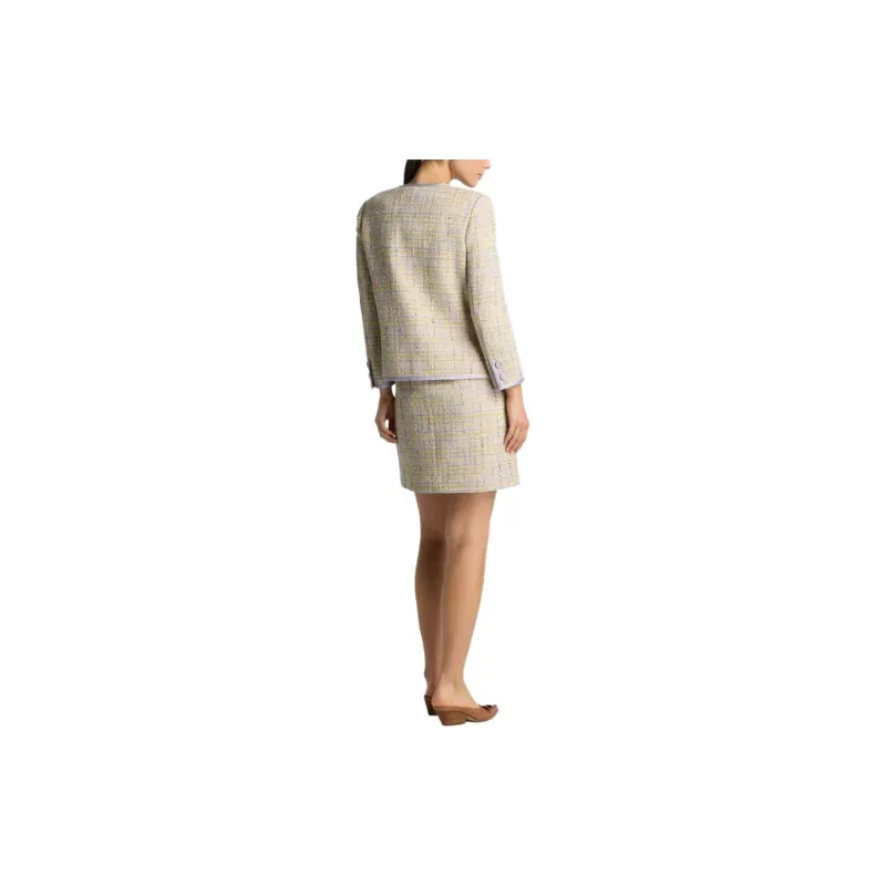 St. John Lurex Tweed Pocket Jacket-2