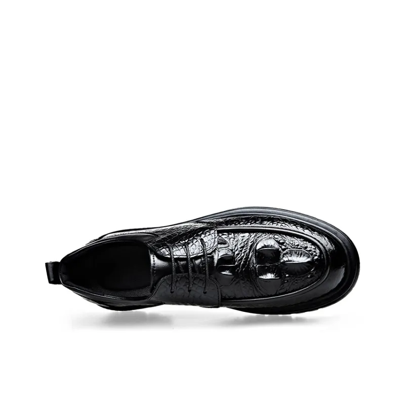 EGCHI Men's Casual Shoes Men Low Top Black/Brown-4