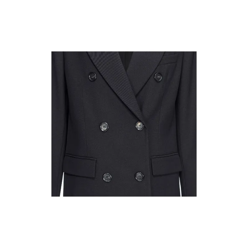 PINKO Double Breasted Tailored Twill Blazer-2