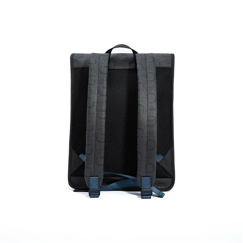 GUESS Synthetic Leather Backpack Regular Unisex Carbon Black-4
