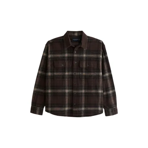 Abercrombie＆Fitch Shirts Men Coffee Plaid