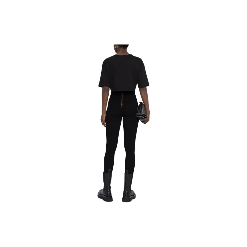 BALMAIN Button embellished Stirrup Leggings-2