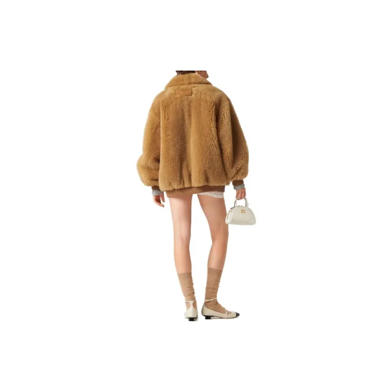 MIU MIU Jackets Women's Sand Beige Yellow-2