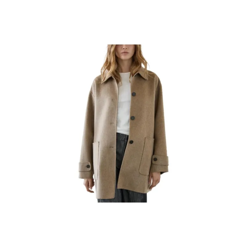 Massimo Dutti Coats Women's Camel-4