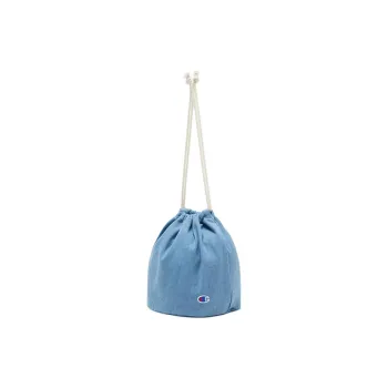 Champion Cotton Drawstring Bag Shoulder Bag Regular Unisex Stone Wash Blue