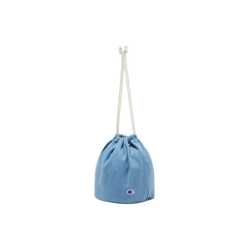 Champion Cotton Drawstring Bag Shoulder Bag Regular Unisex Stone Wash Blue-0