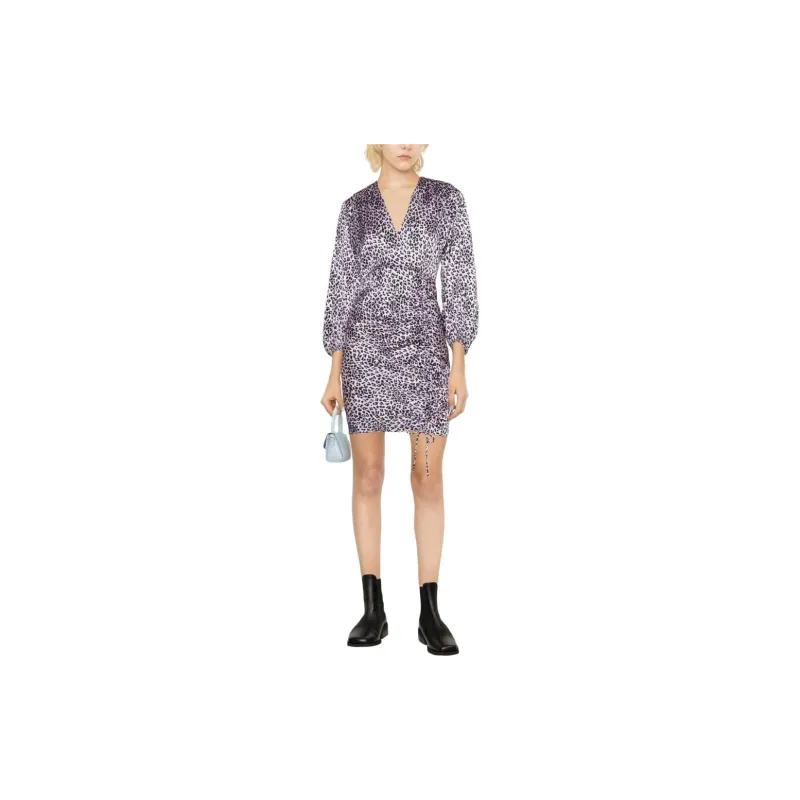 Maje Long Sleeved Dresses Women's Dark Violet-1