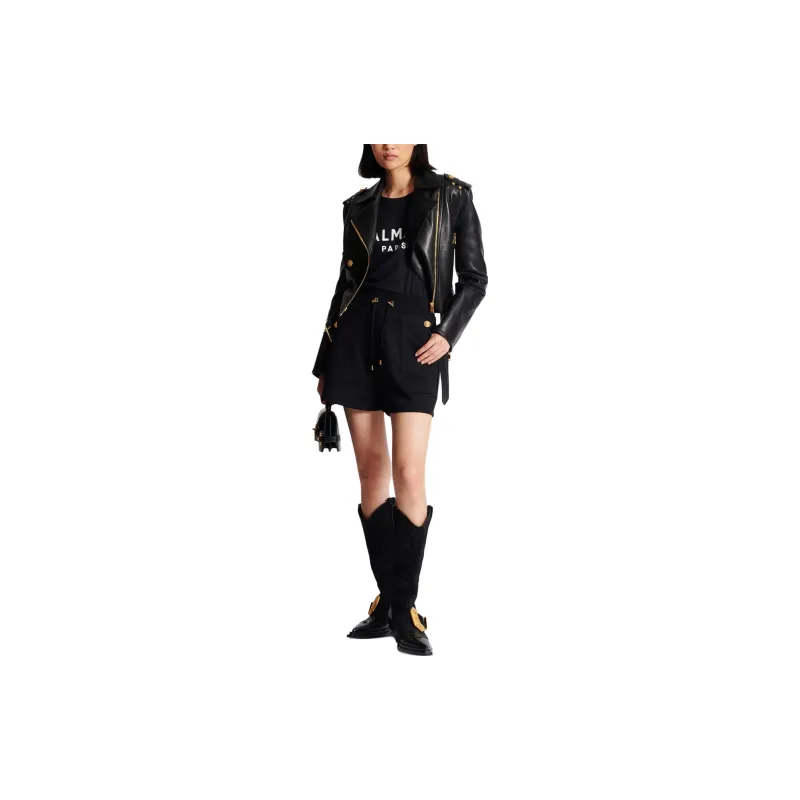 BALMAIN 6 Button Cotton Shorts-1