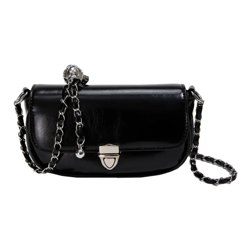 NOMK PU Handbag, Shoulder Bag, Crossbody Bag Women's Ecru/Sakura Pink/Silver/Black-12