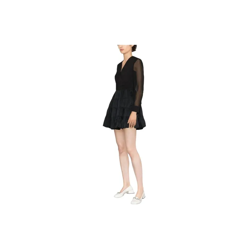 Sandro Long Sleeved Dresses Women's Black-3