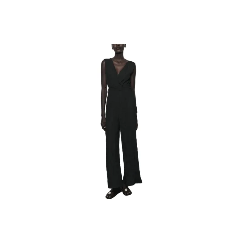 ZARA Breathable Mid-Rise Jumpsuit Women's Black-1