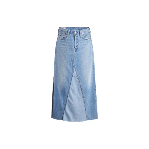 Levis Denim Long Skirts Women's Blue