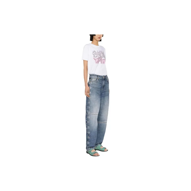 GANNI Stary High-rise Tapered-leg Jeans-3