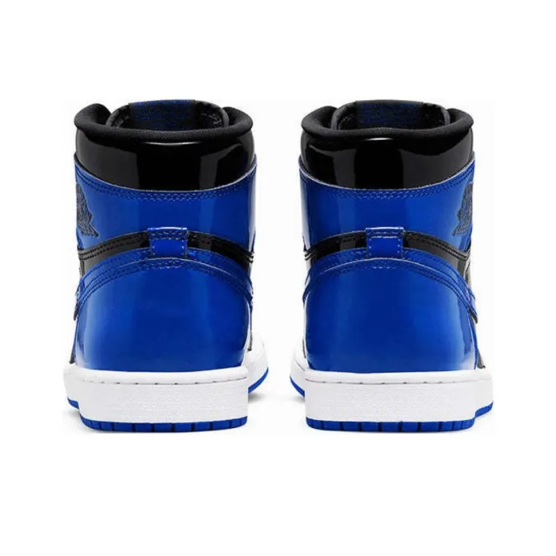 Jordan Air Jordan 1 Vintage Basketball Shoes Men High Top Black/Blue/White-3
