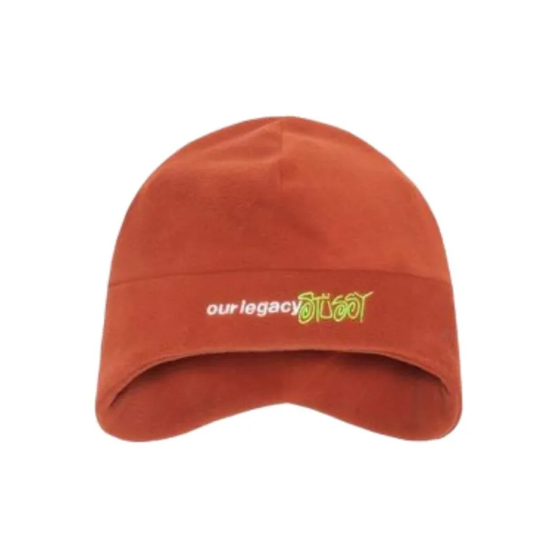 Stussy Polyester Beanies Unisex Rusty Red-1