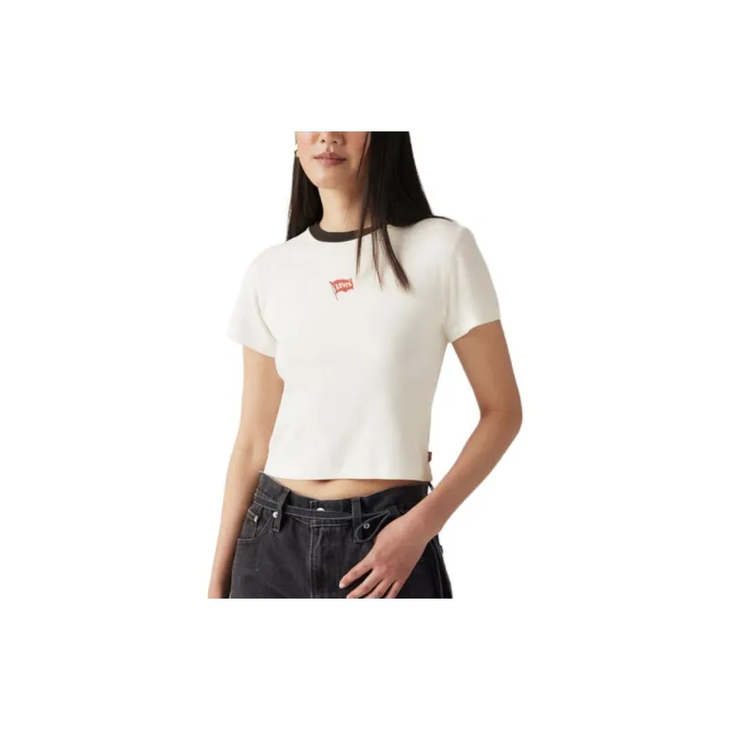 Levis T-Shirts Women's White-2