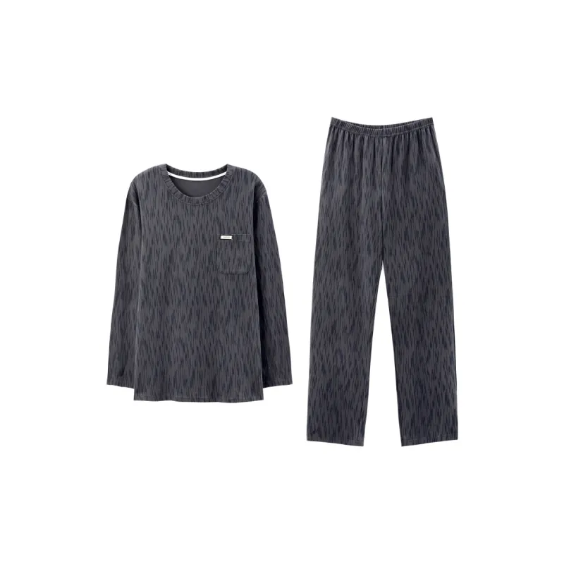 MIIOW Trend Party Series Pajama Set Men's Black-0
