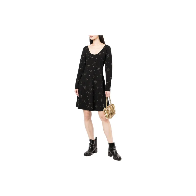 Valentino Garavani Pre-Owned Star-print Knitted Dress-1