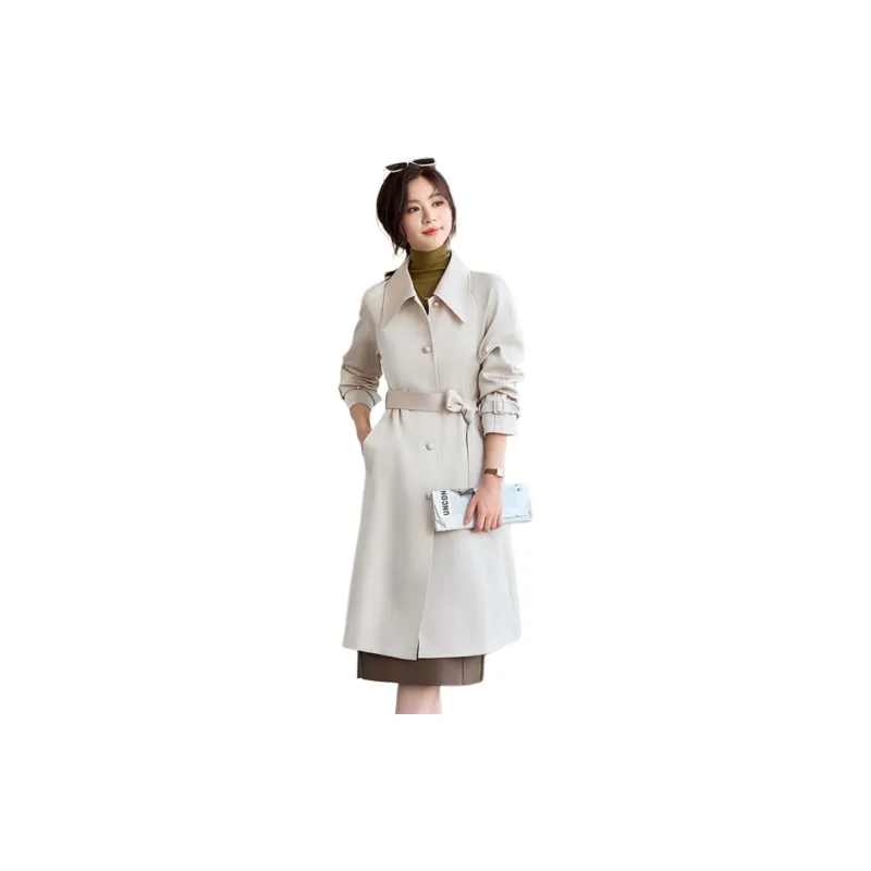 Yi Mengyuan Mid Length Trench Coat Women's-5