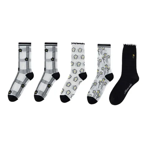 MIIOW Mid Calf Socks Women's 5 Pack