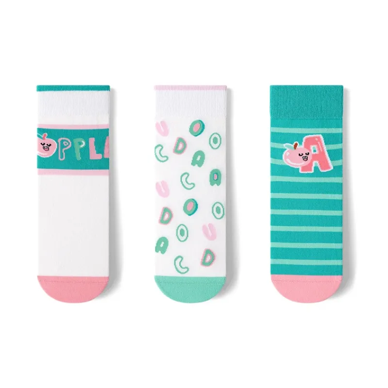 MIIOW Mid Calf Socks Unisex 3 Pack-0