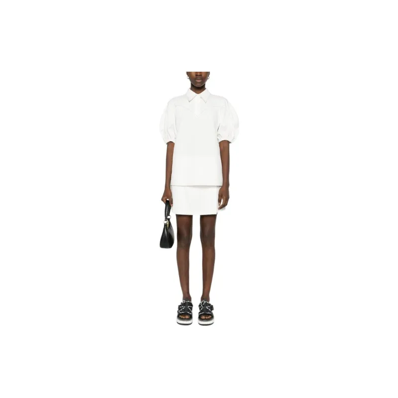 Chloé Collared Balloon Sleeved Blouse-1